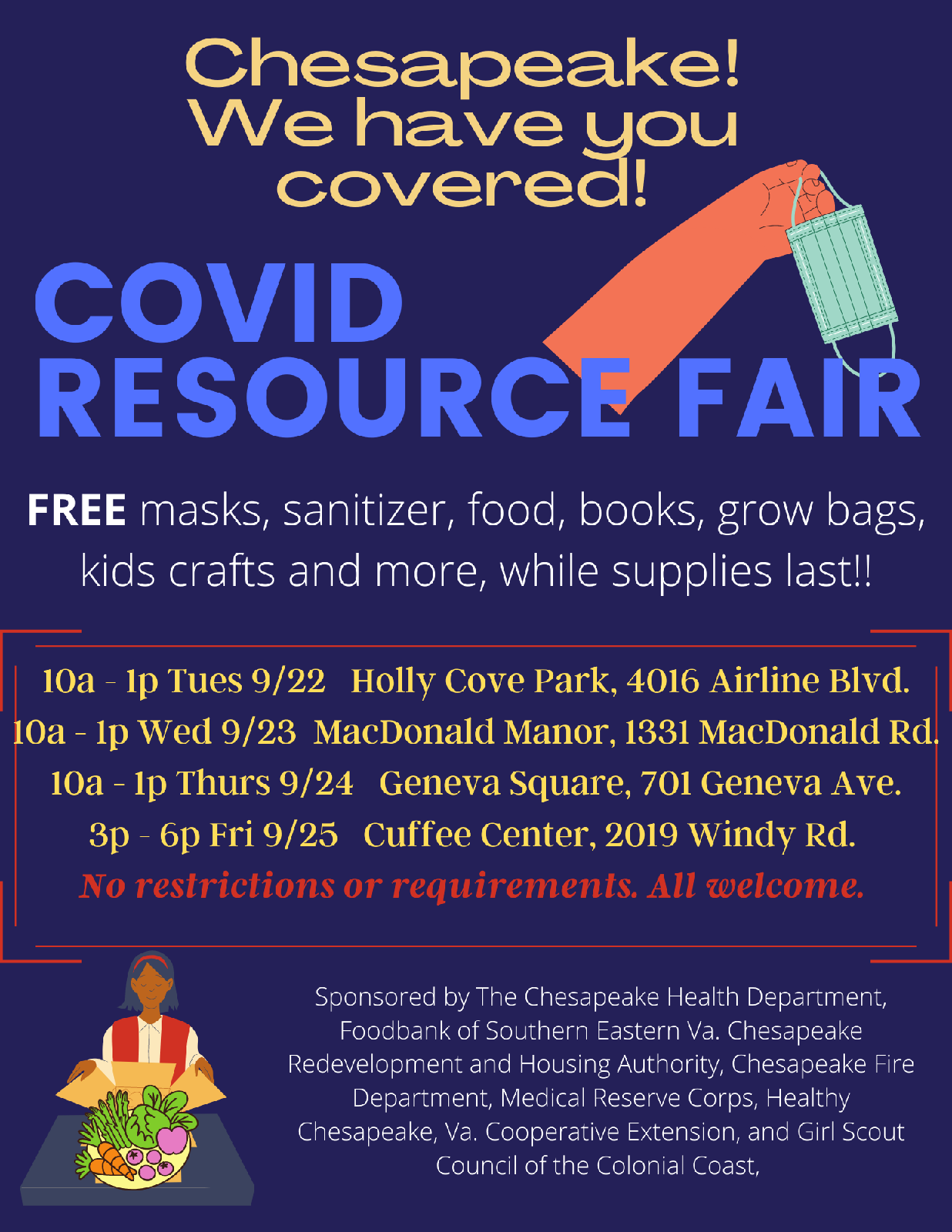 COVID resource fair flyer